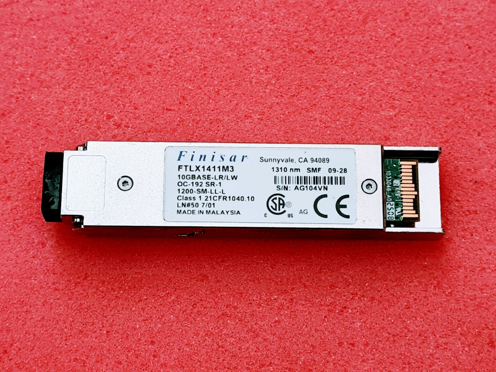 Finisar FTLX1411M3 10Gbps XFP OC-192 10GBase-LR/LW 10km 1310nm SMF Transceiver  