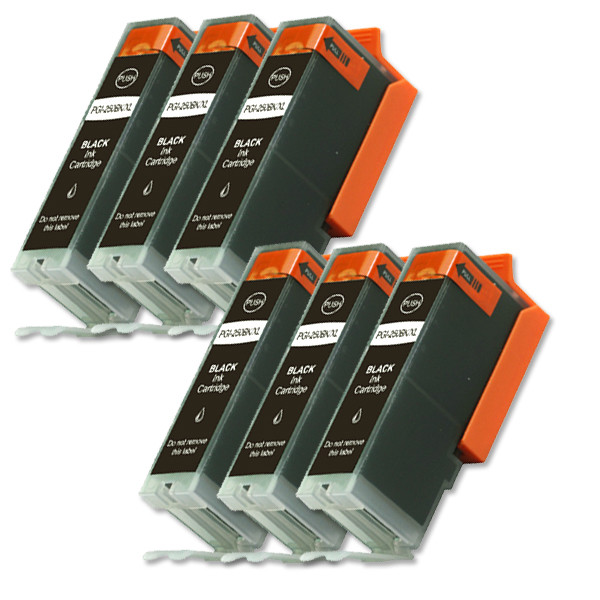 6 PK Black Ink Cartridge w/ chp for PGI-250 XL Pixma MG6420 MG6620 iP7220 iX6820