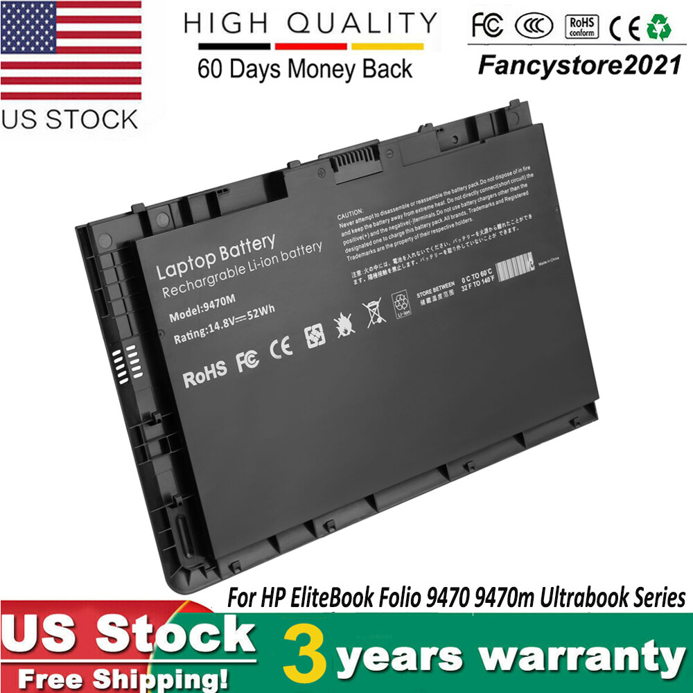 New For HP EliteBook Folio 9470m Laptop Battery 52Wh 687945-001 BT04XL 6875172CT