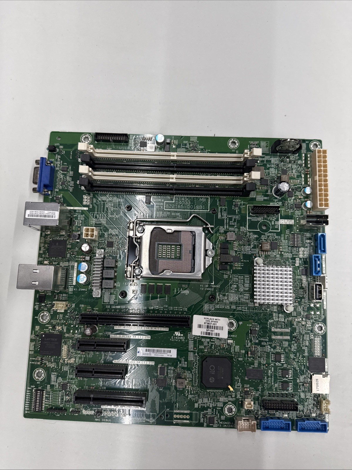 HPe 873607-001 ML30 Gen9 System Board 822184-002 fully tested