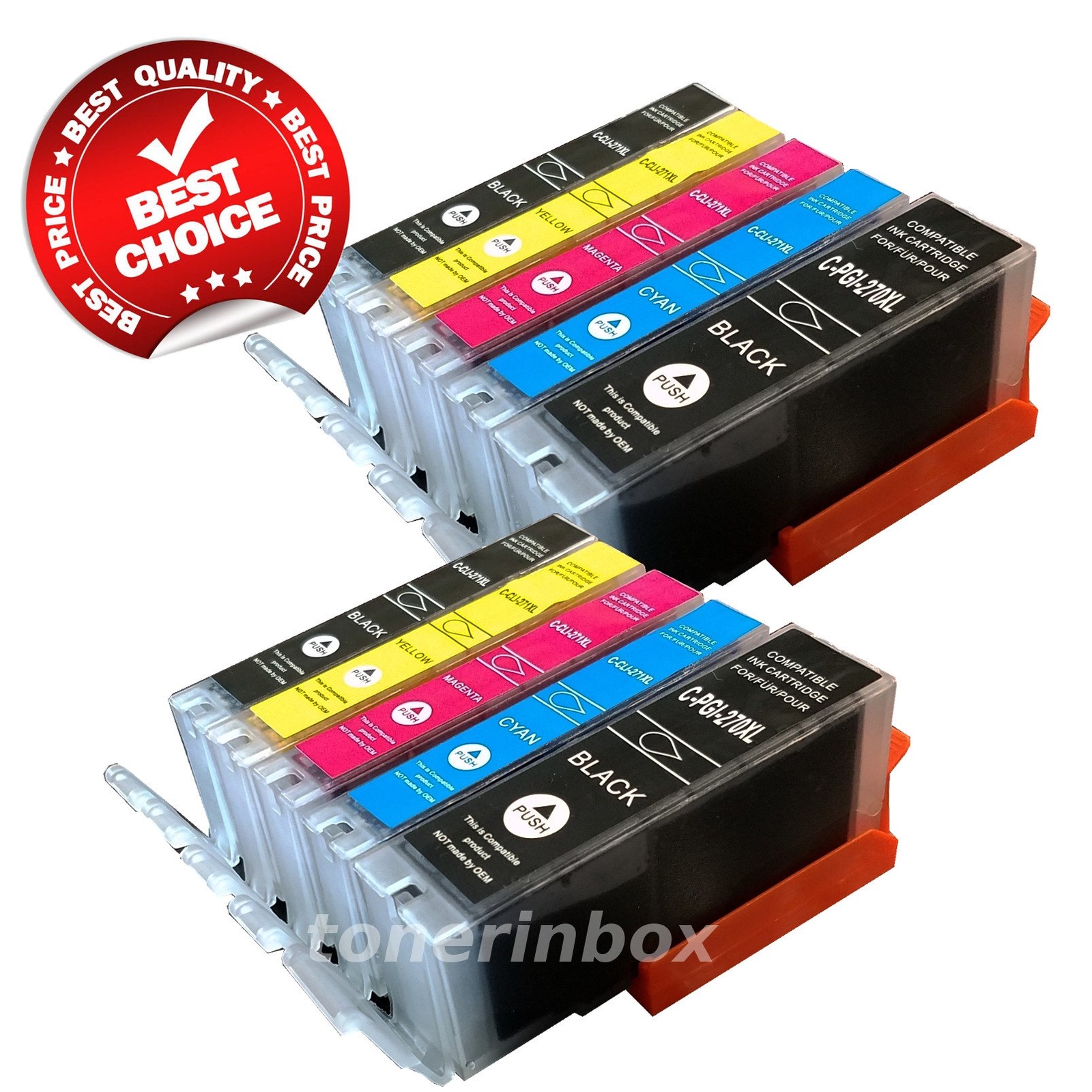 10PK PGI-270 XL CLI-271 XL Ink for Canon PIXMA MG5720 MG5722 MG6821 TS5020
