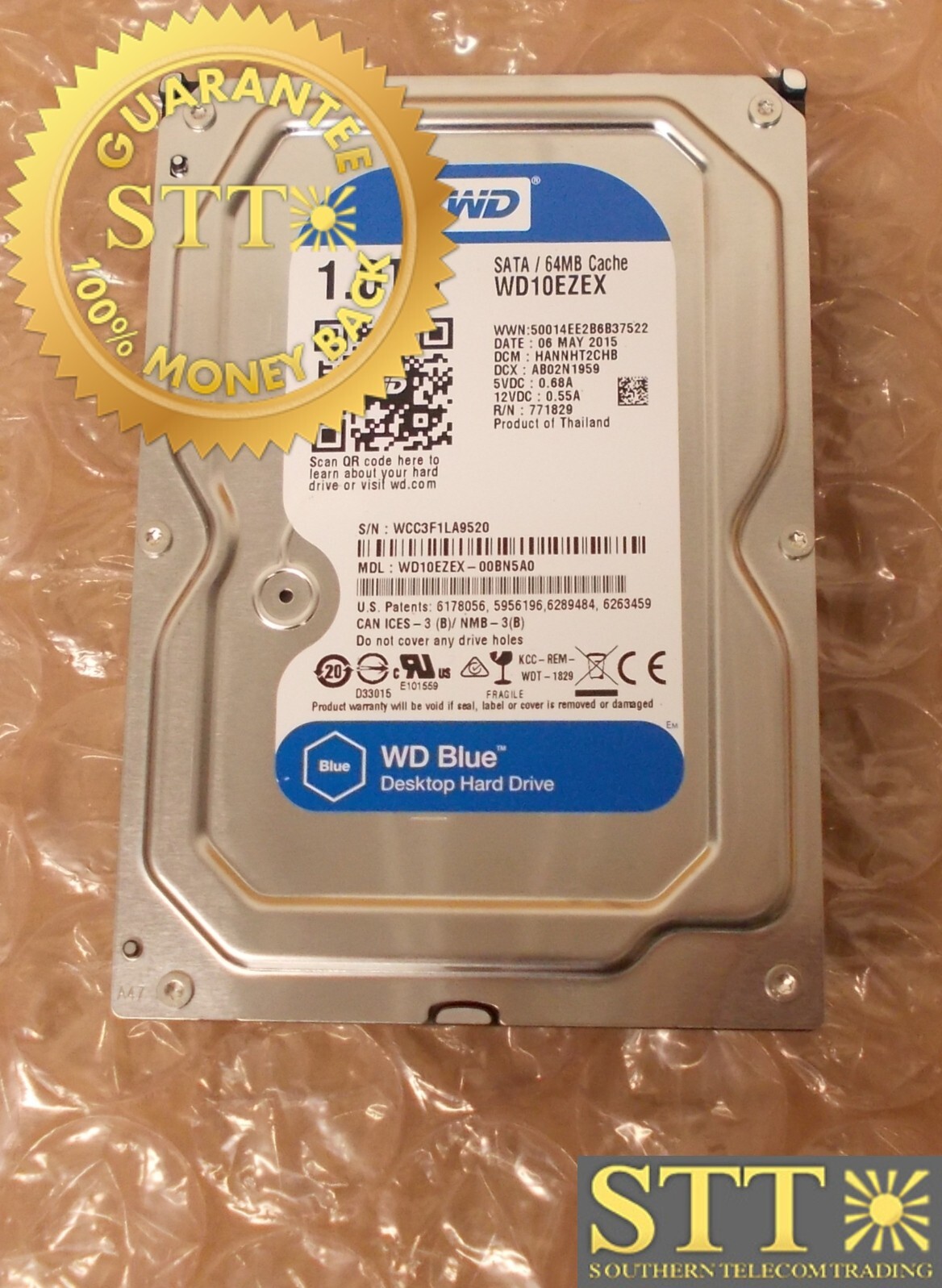 WD10EZEX-00BN5A0 WESTERN DIGITAL WD10EZEX 1TB 7.2RPM 6G/S SATA 64MB 3.5" HDD