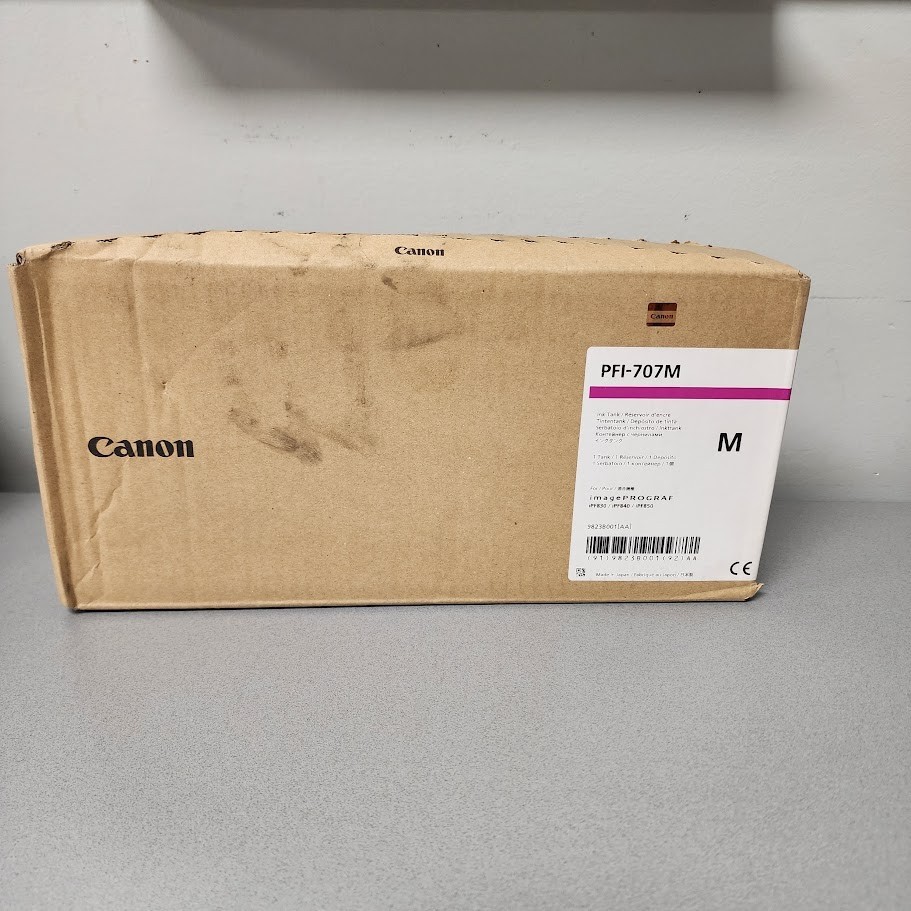 Canon PFI-707M 9823B001  700 ml Magenta Ink Cartridge Exp 2019