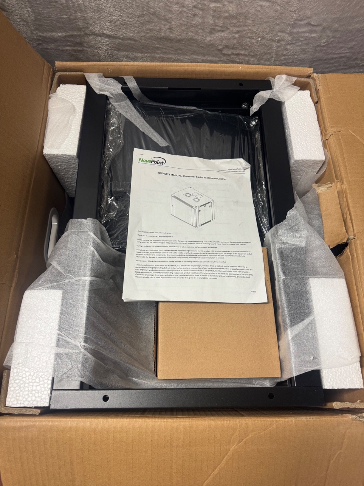 Navepoint 6U Wall Mount Cabinet 00301089 Brand New Open Box