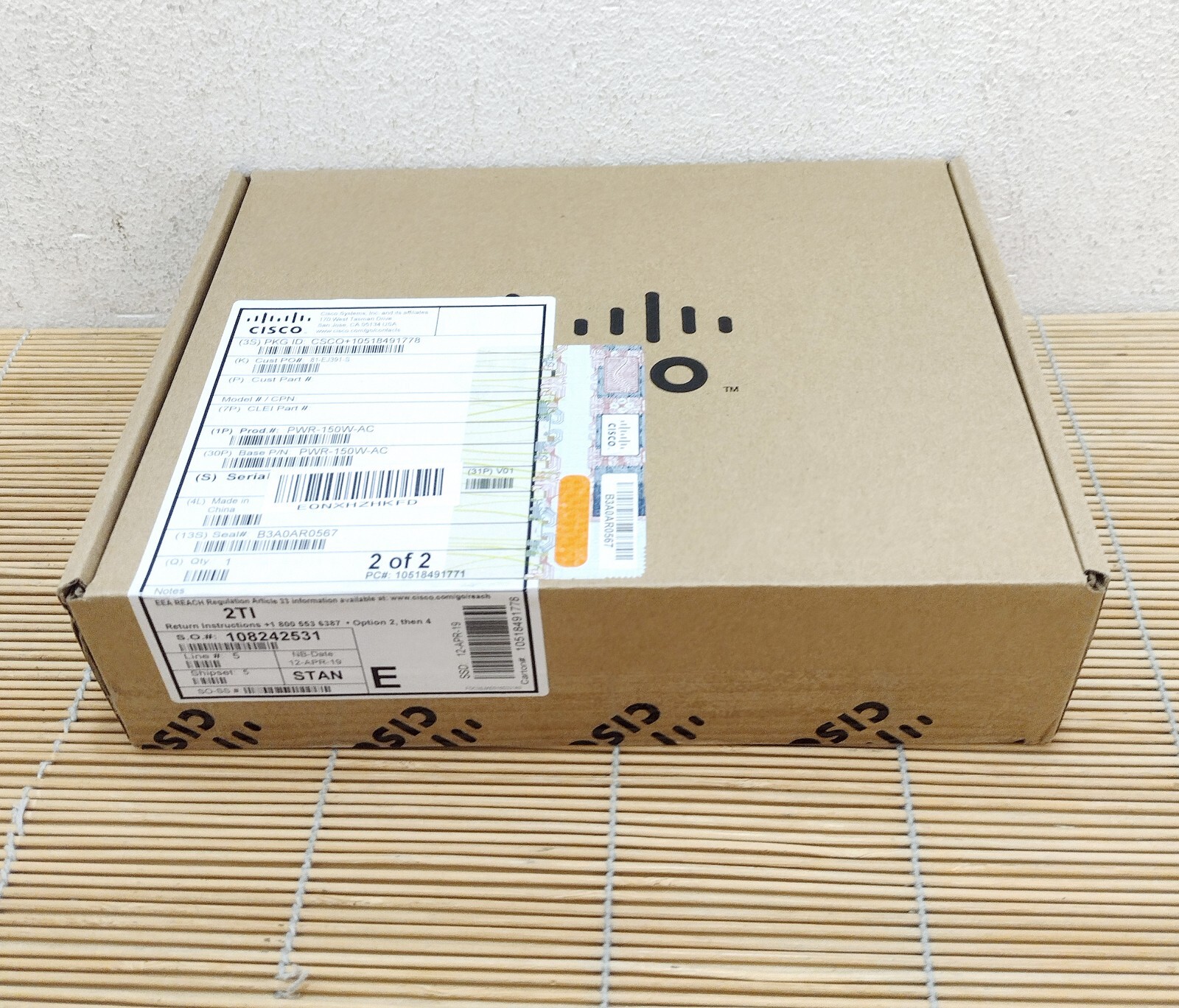 New Cisco PWR-150W-AC 150W AC Power Adapter New Sealed Box