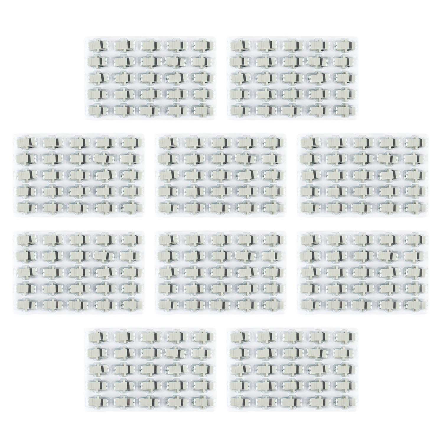 500 Pack LC to LC Fiber Optic Coupler LC Duplex Multimode Fiber Optic Cable Conn