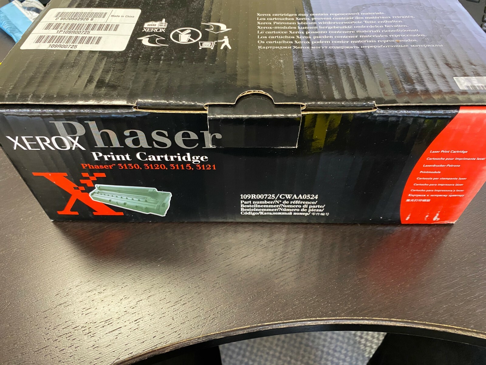 Xerox Genuine Black Phaser Print Cartridge: Phaser 3130, 3130, 3115, 3121 (New)