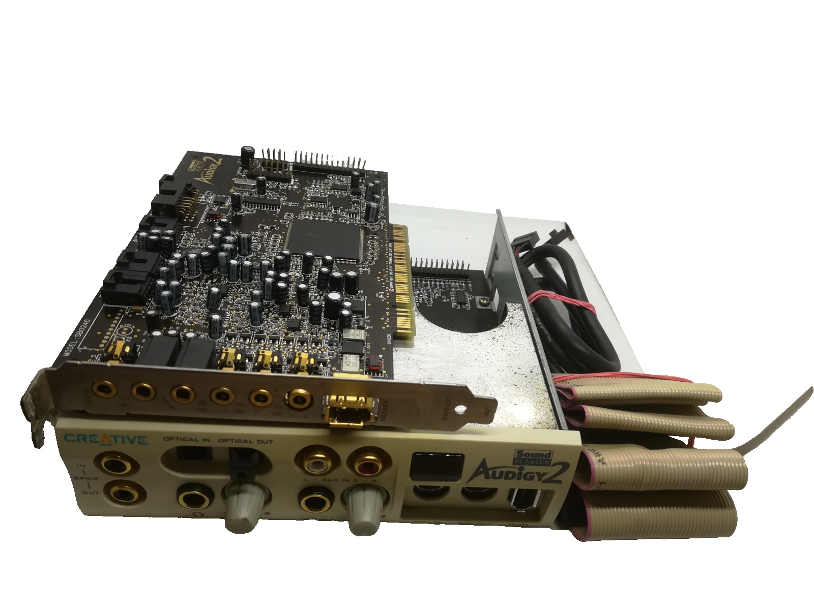 CREATIVE SB AUDIGY 2 SB0250 FRONT PANEL + AUDIGY 2 SB0240 PCI SOUND CARD#GK14223