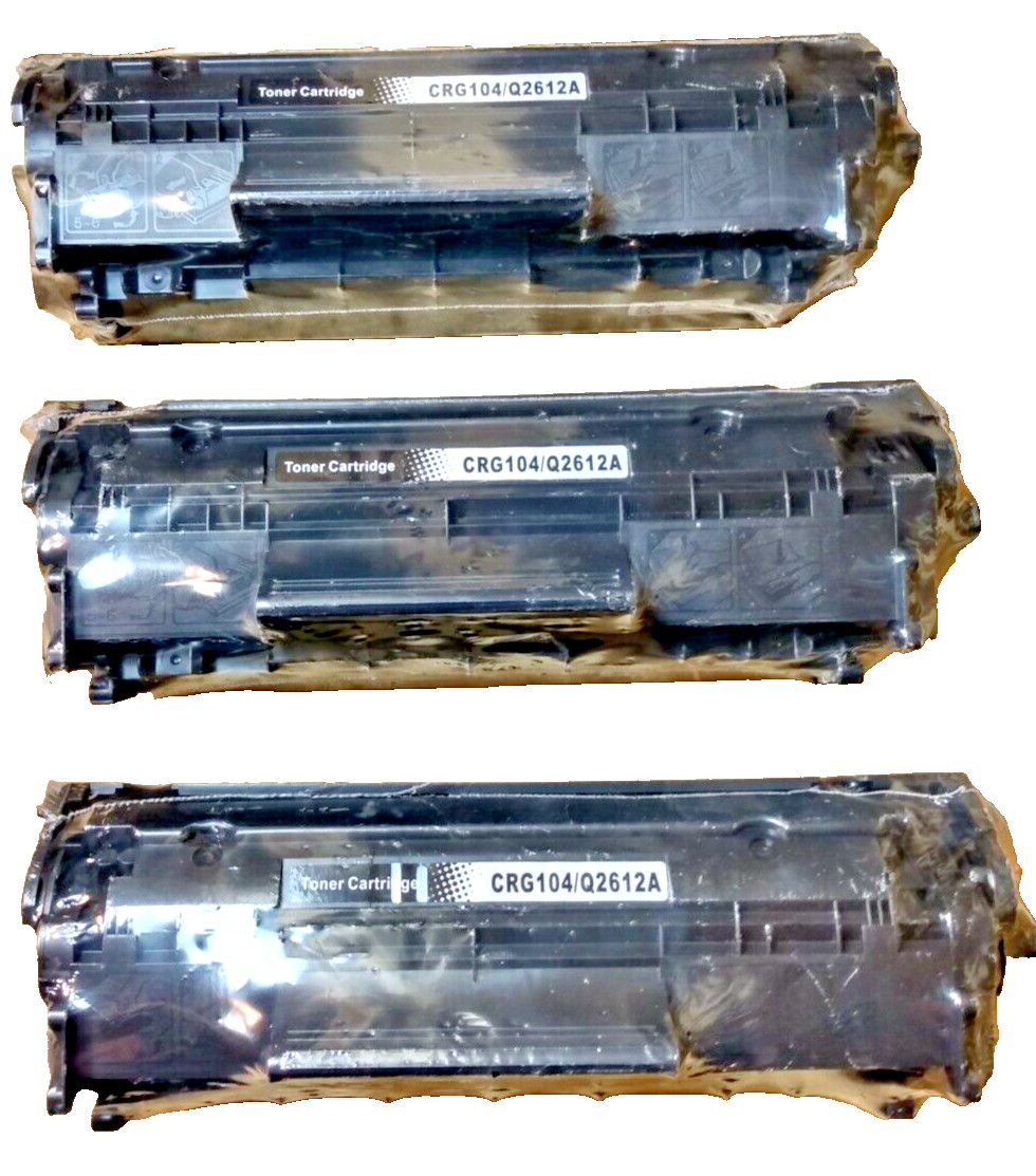 CRG-104/Q2612A Toner Cartridge replacement For Canon 104,Black,3/Pack
