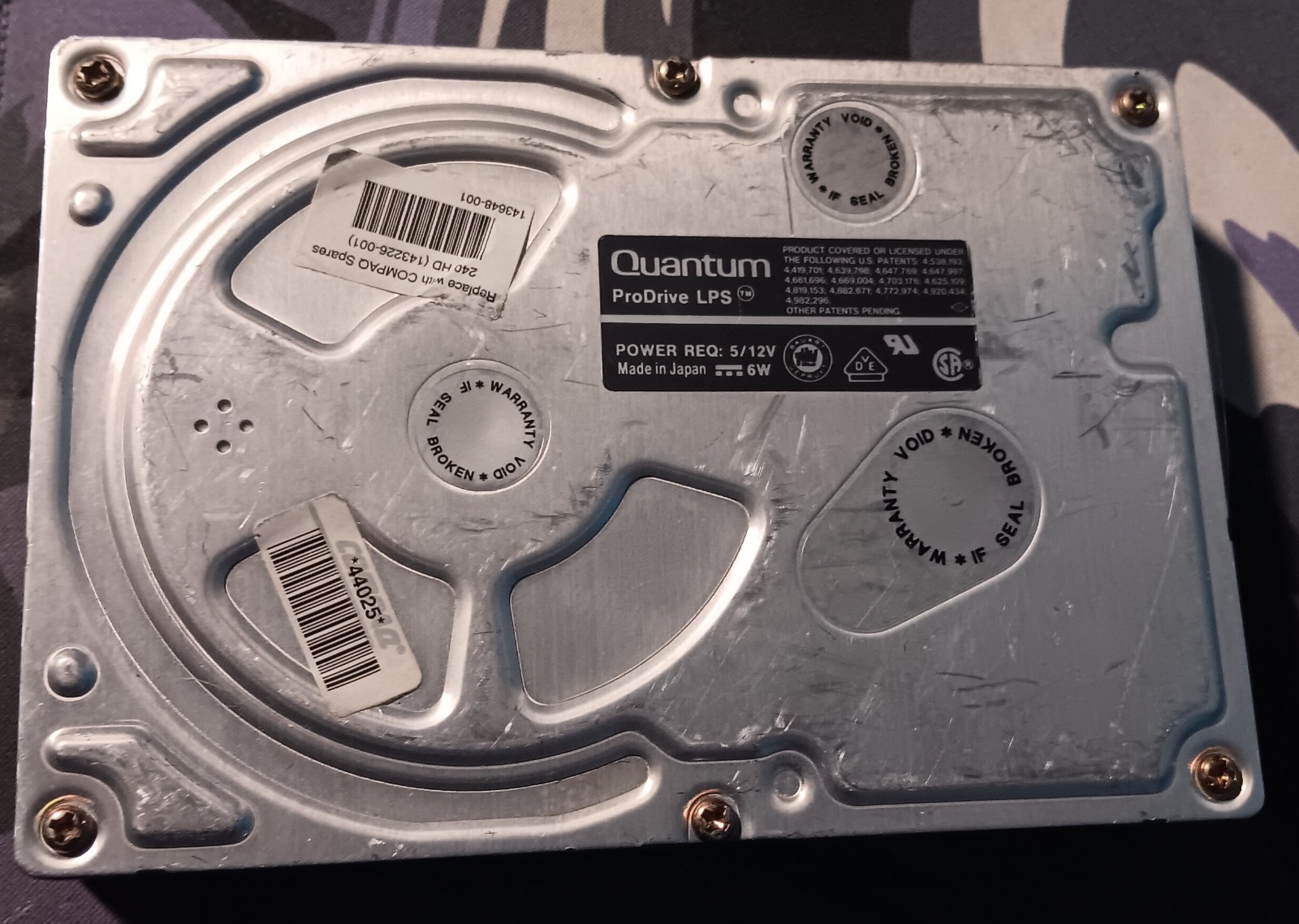 Vintage Quantum ProDrive LPS 240AT 240MB 3.5" IDE Hard Drive - Compaq Spare - Te