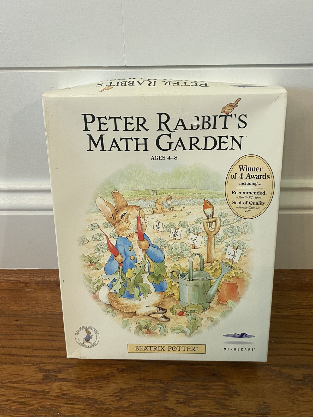 Peter Rabbit's Math Garden 1996 PC Computer CD Mindscape Video Game Big Box