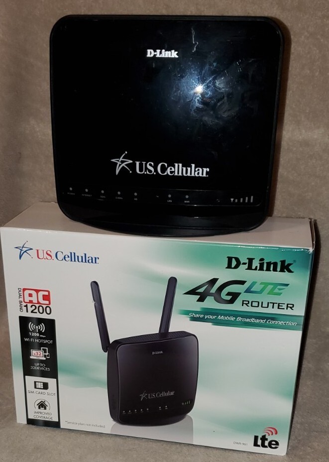 D-Link 4G LTE DWR-961 U.S Cellular High-Speed Wireless WI-FI Router 32 WPA2