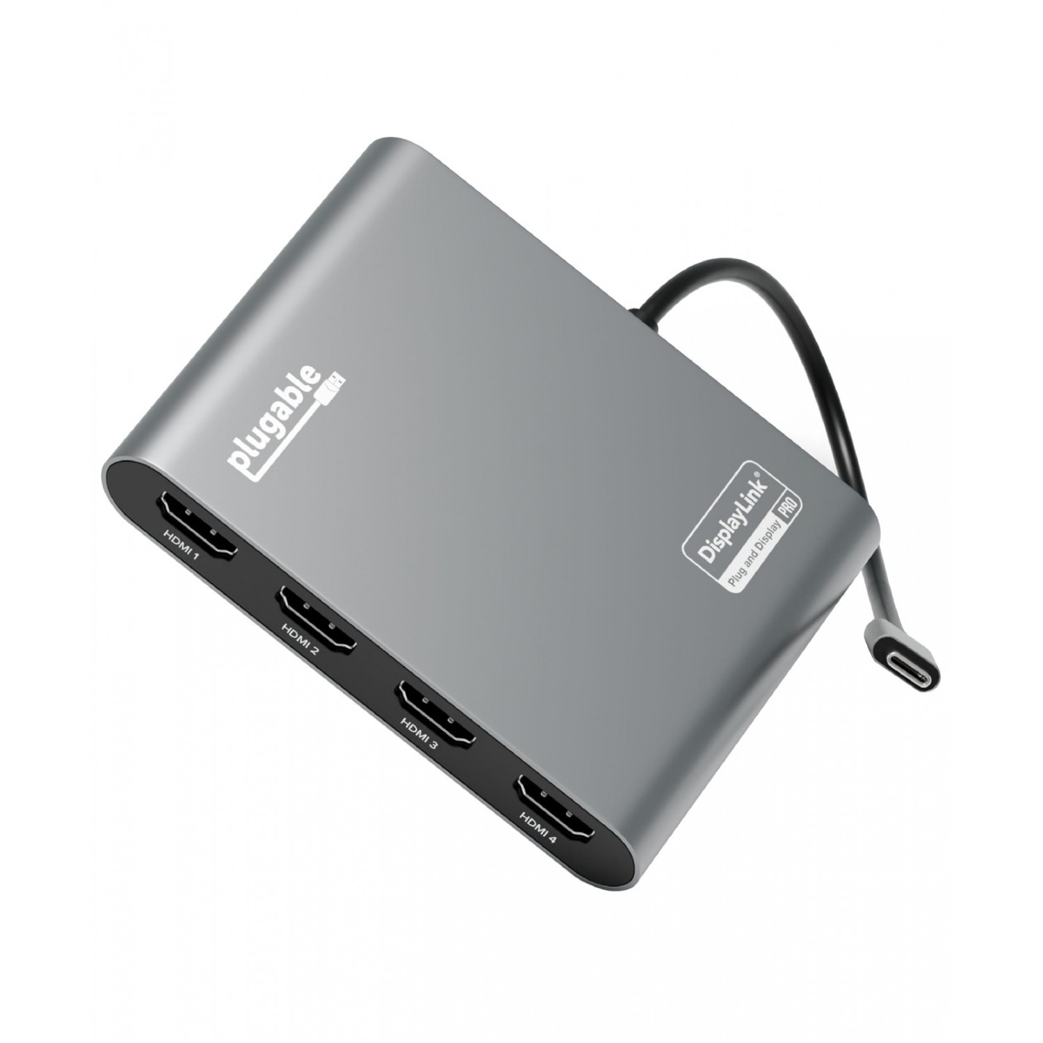 Plugable Technologies USBC-7400H4 PLUGABLE USB-C GRAPHICS ADAPTERUSB-C QUAD 4K H
