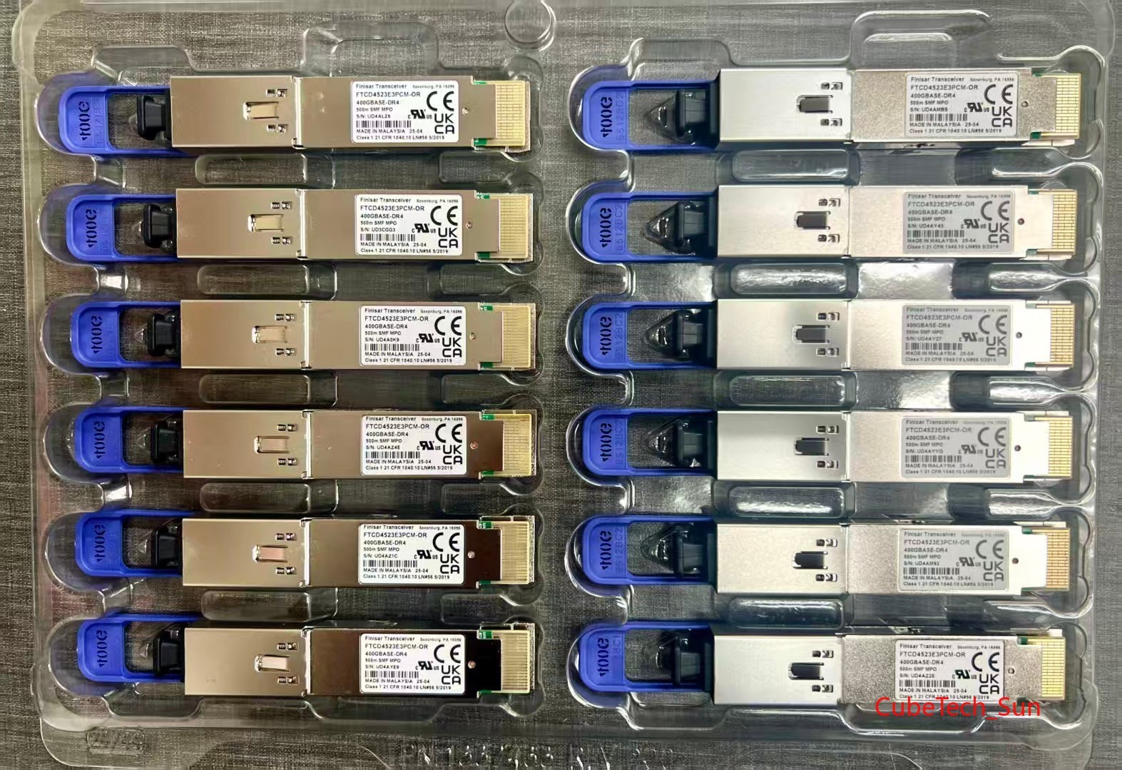 Original 1x FINISAR FTCD4523E3PCM-OR 400GB-DR4 QSFP-DD 500M SMF MPO SFP Module