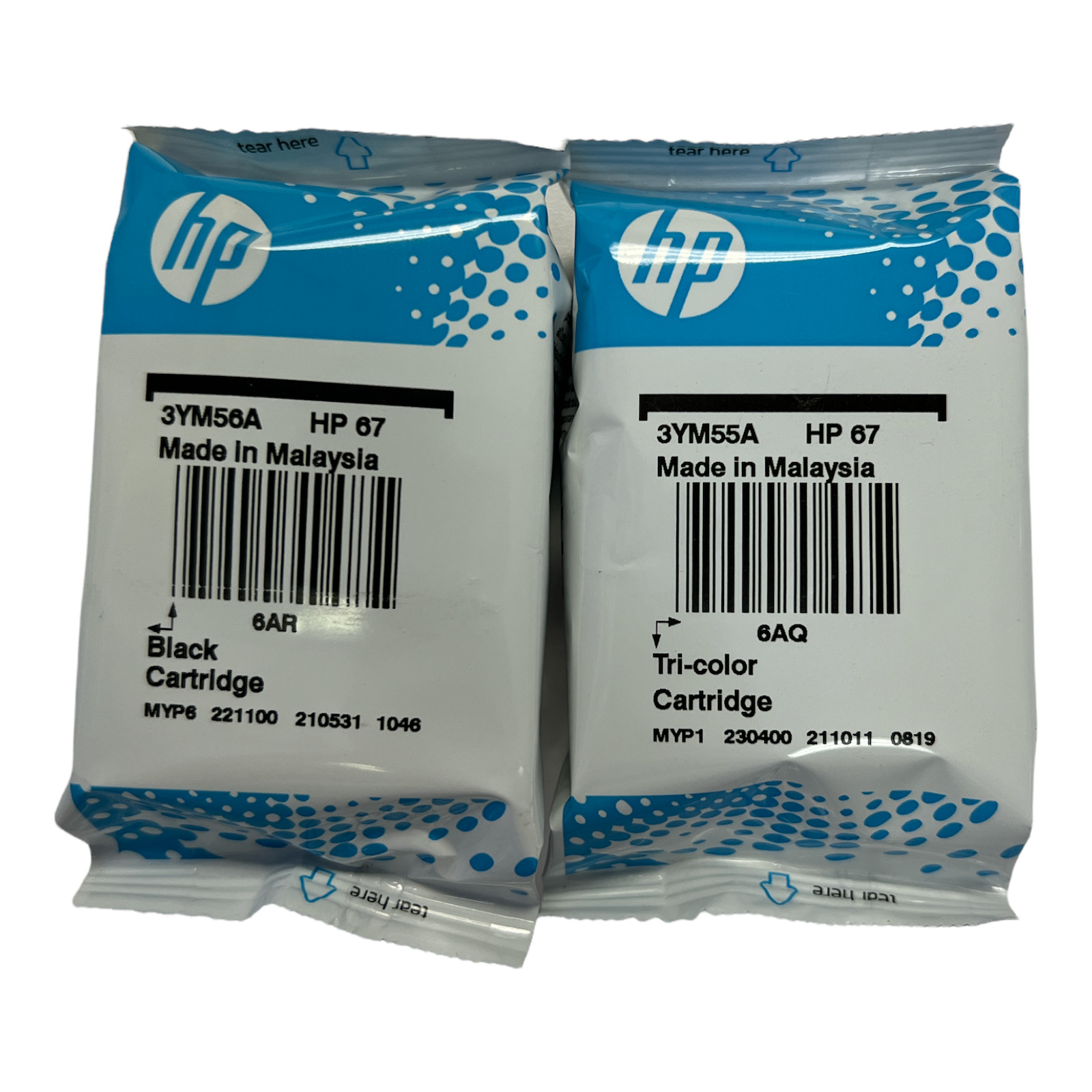 HP #67 Combo Ink Cartridges 67 Black & Color NEW GENUINE 3YP29AN