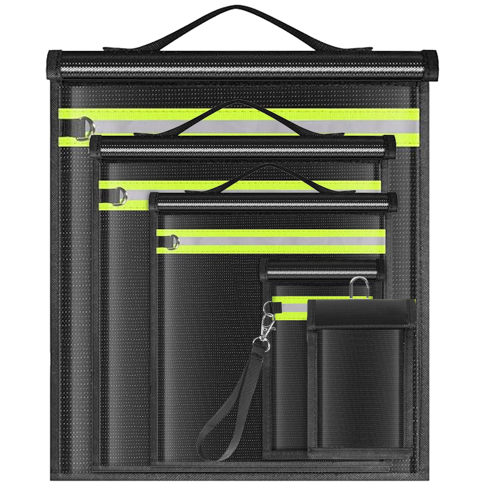 Large Faraday Bags 5 Pack-Faraday Box with EMP, RFID, FOB