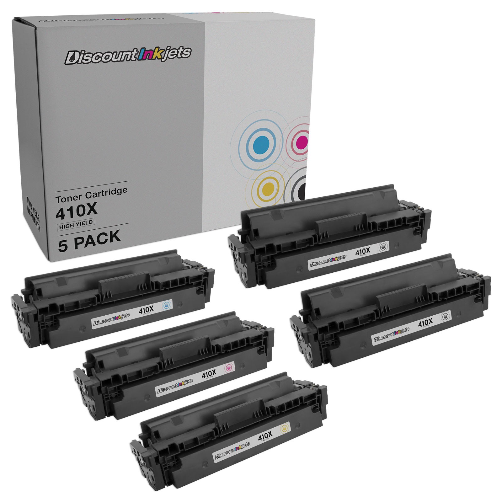 5PK CF410X HY Toner Cartridge Compatible 2 Black 1 Cyan 1 Magenta 1 Yellow