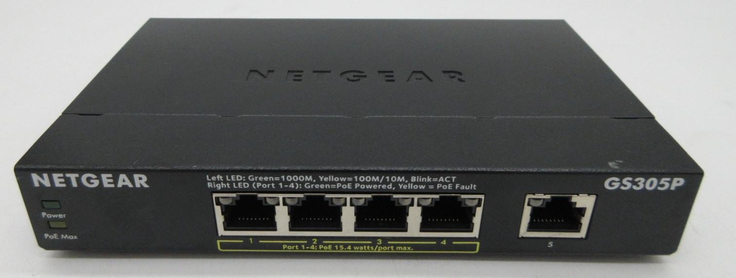 NETGEAR GS305P 5-Port Gigabit Ethernet Unmanaged PoE Standalone Switch