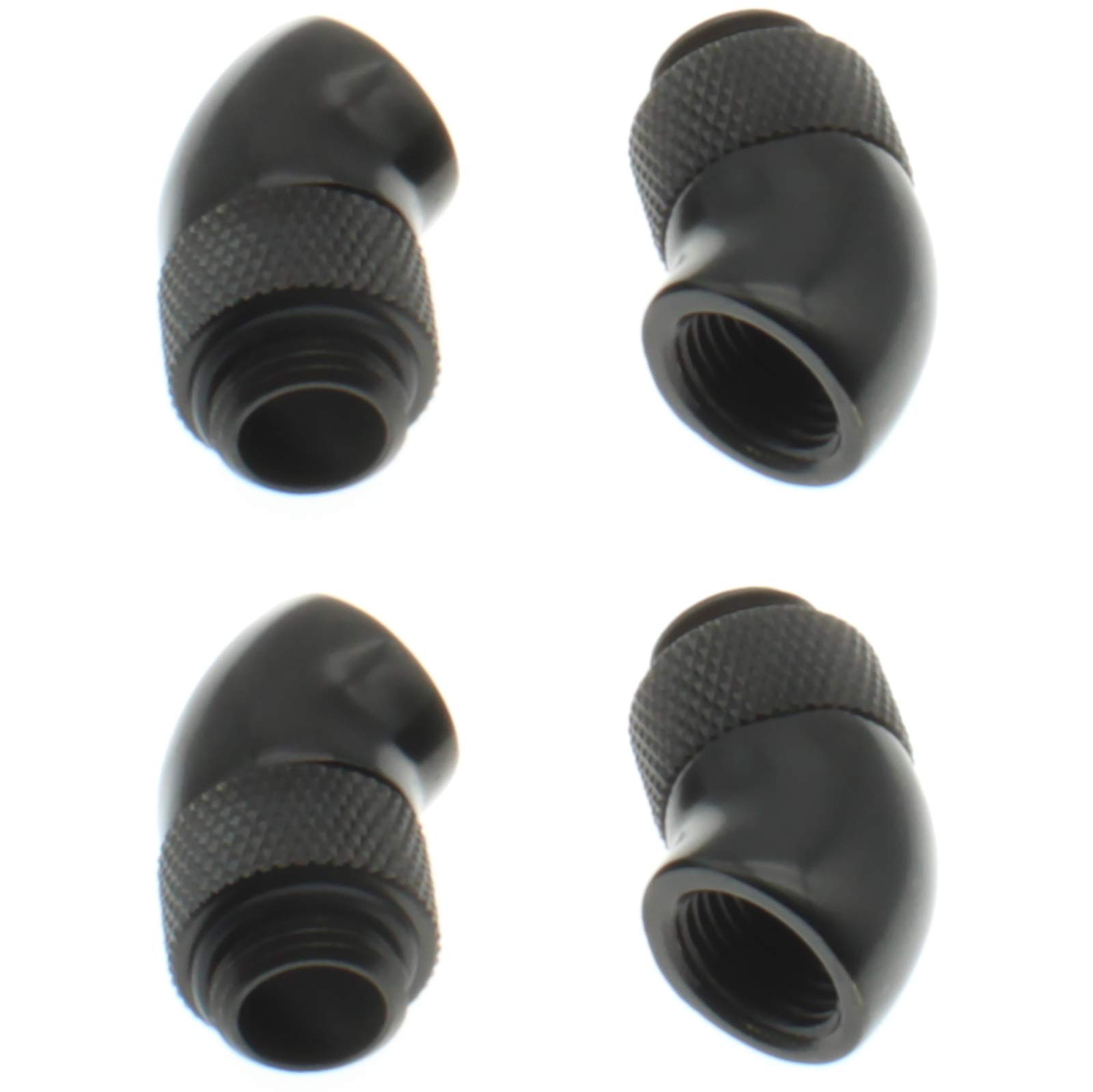 45° Extender Fitting,4pcs G1/4" Male to Female Brass Elbow Connector for Comp...