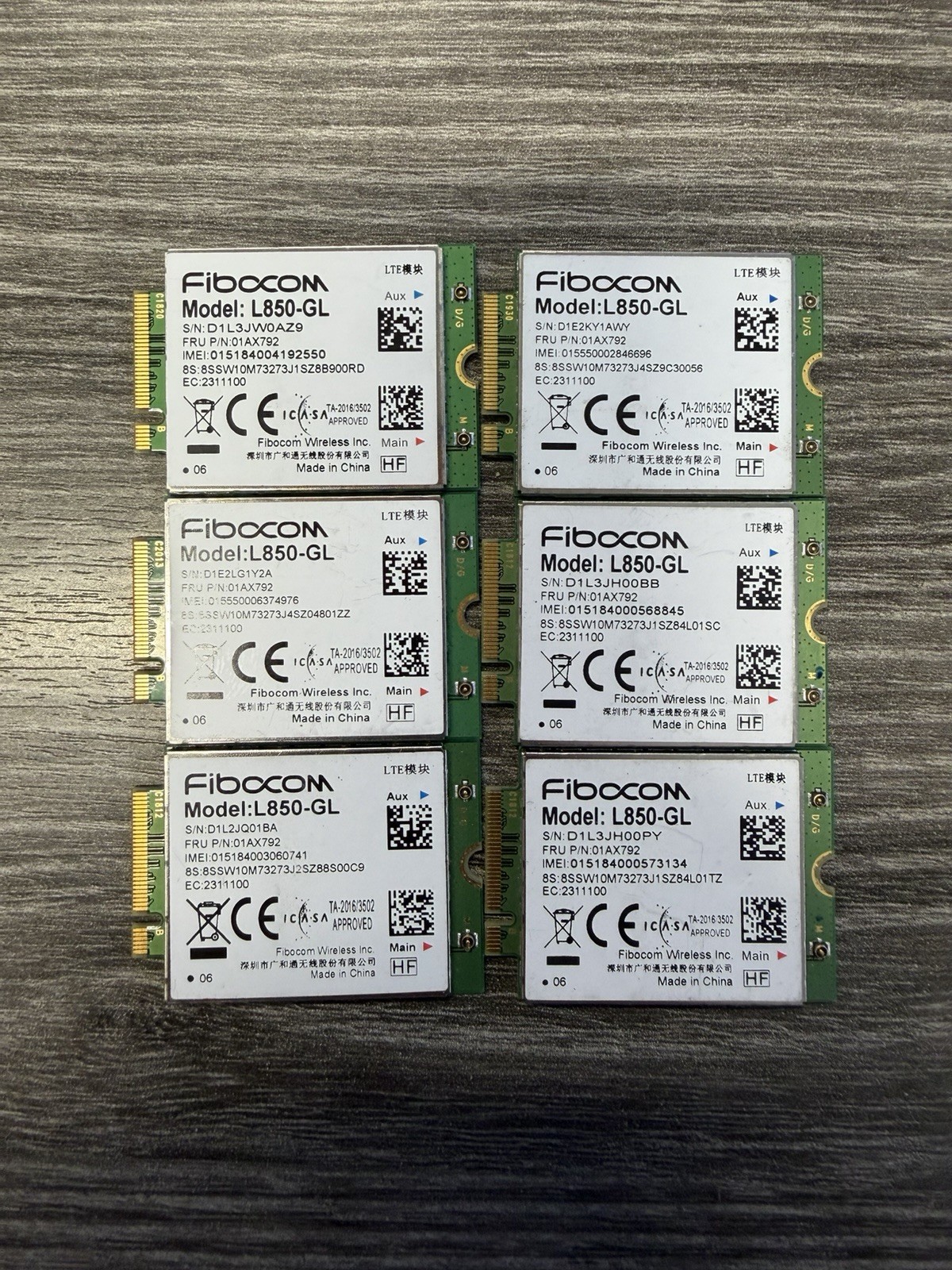 LOT OF 76   284DC Dell DW5820e Fibocom L850 GL LTE WCDMA 4G WWAN