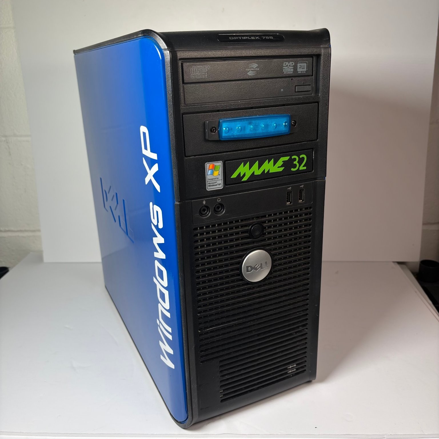 Dell Optiplex 755 Desktop PC Tower Windows XP MAME 32 Blue Black Retro Gaming