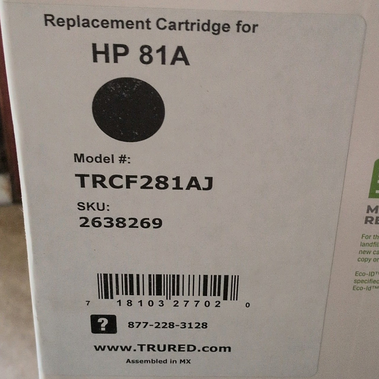 TRU RED  Toner Cartridge HP 81A CF281A | Black | New in Box