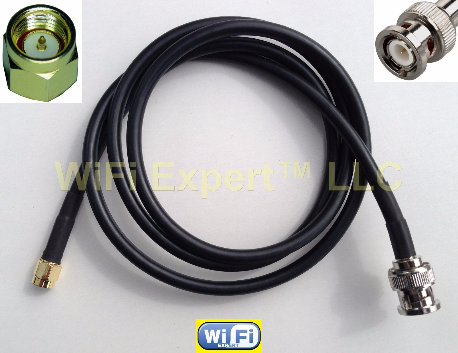 1 x RG58 SMA MALE or FEMALE to BNC MALE or Female Bulkhead RF Pigtail Cables USA