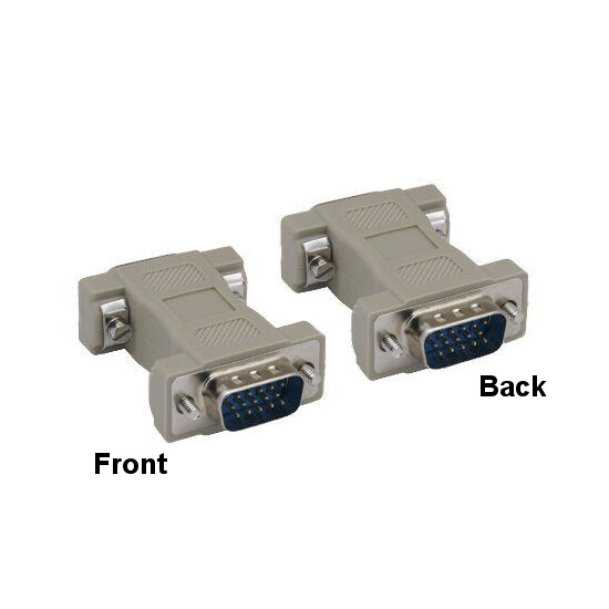 10PCS HD15 Male to Male Gender Changer Adapter VGA 15 Pin Shielded Molded Video
