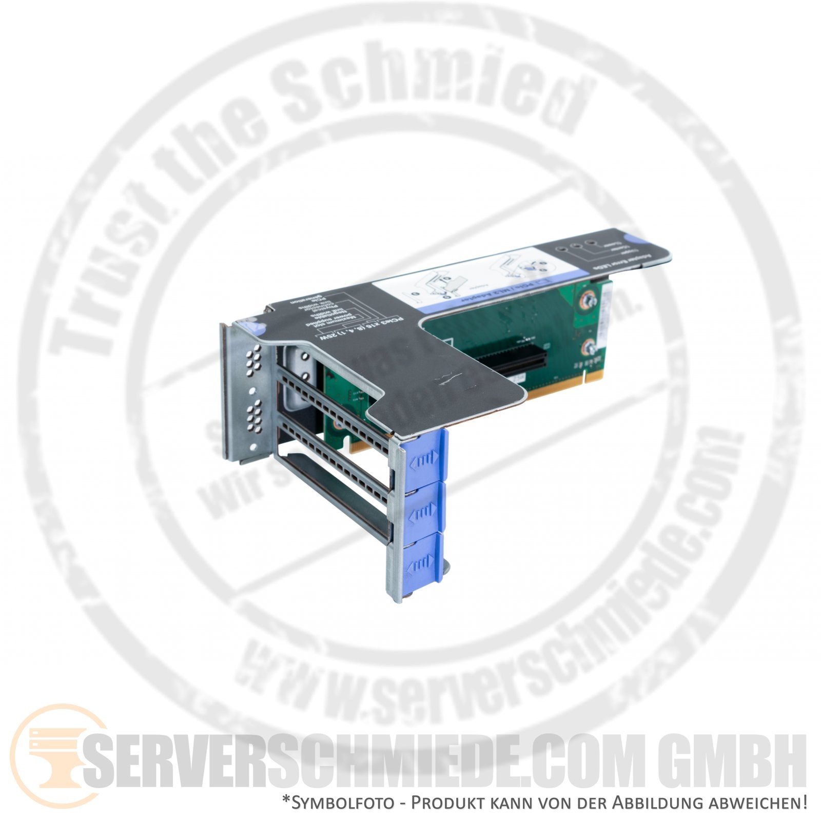 IBM x3650 M5 Riser Card GPU 1x PCIe x16 (x16 lane) 75W 1x PCIe x16 (x8 lane) wit
