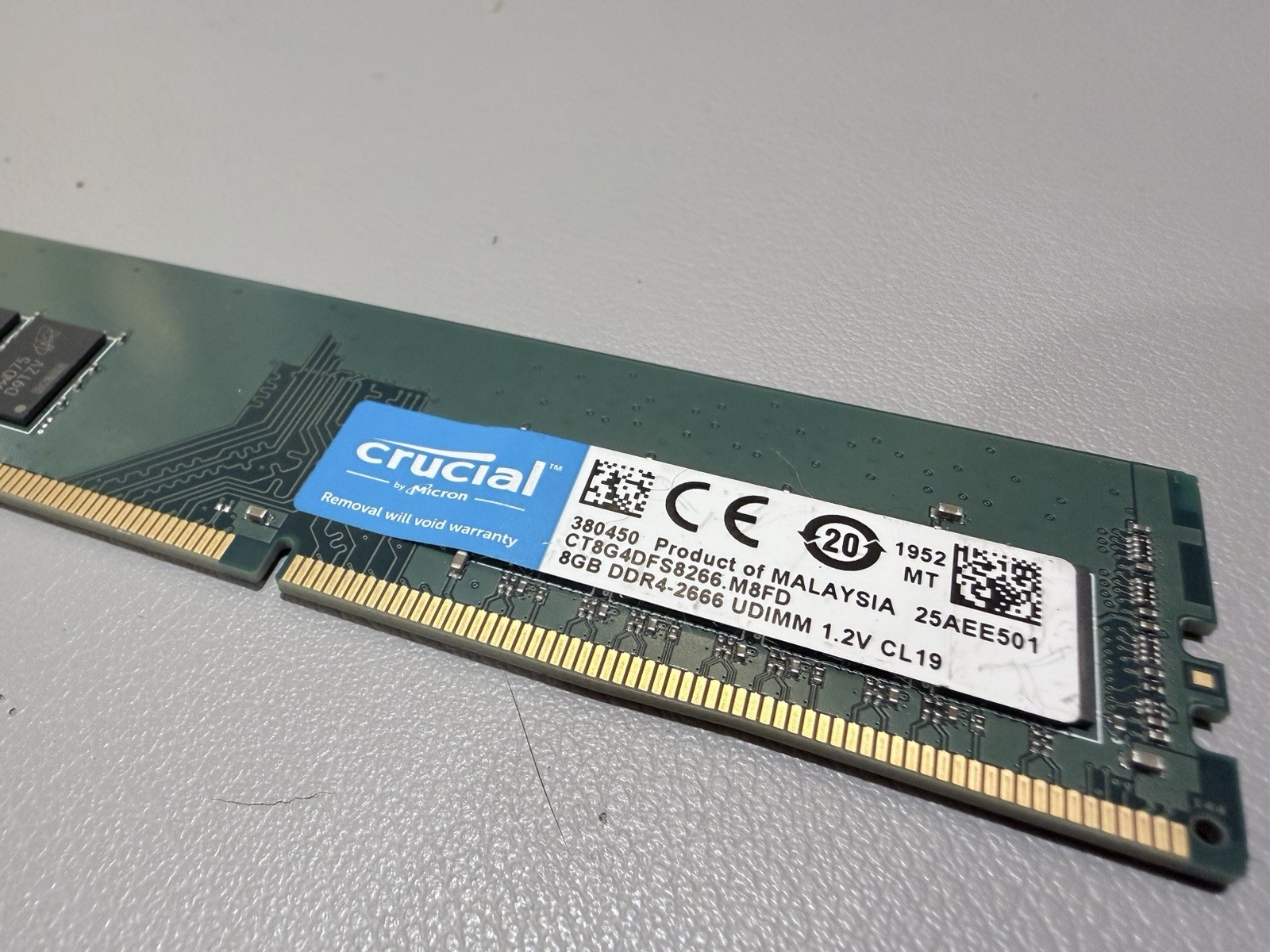 Crucial 8GB (1x8GB) DDR4-2666 UDIMM 288-Pin Desktop Memory RAM