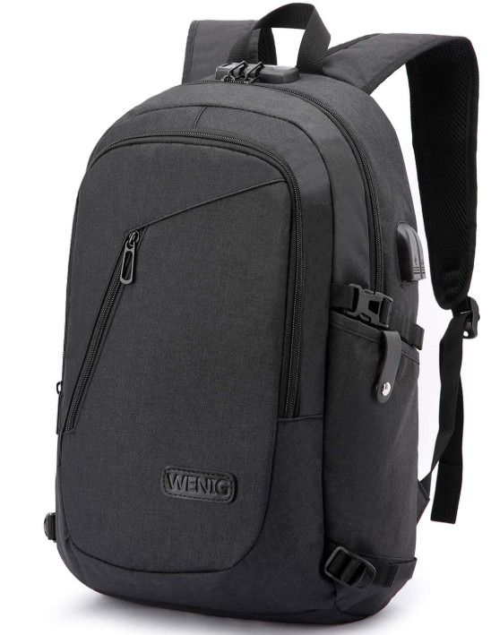 Mochila Antirrobo para Laptop 15,6" con Puerto USB, Resistente al Agua y Slim