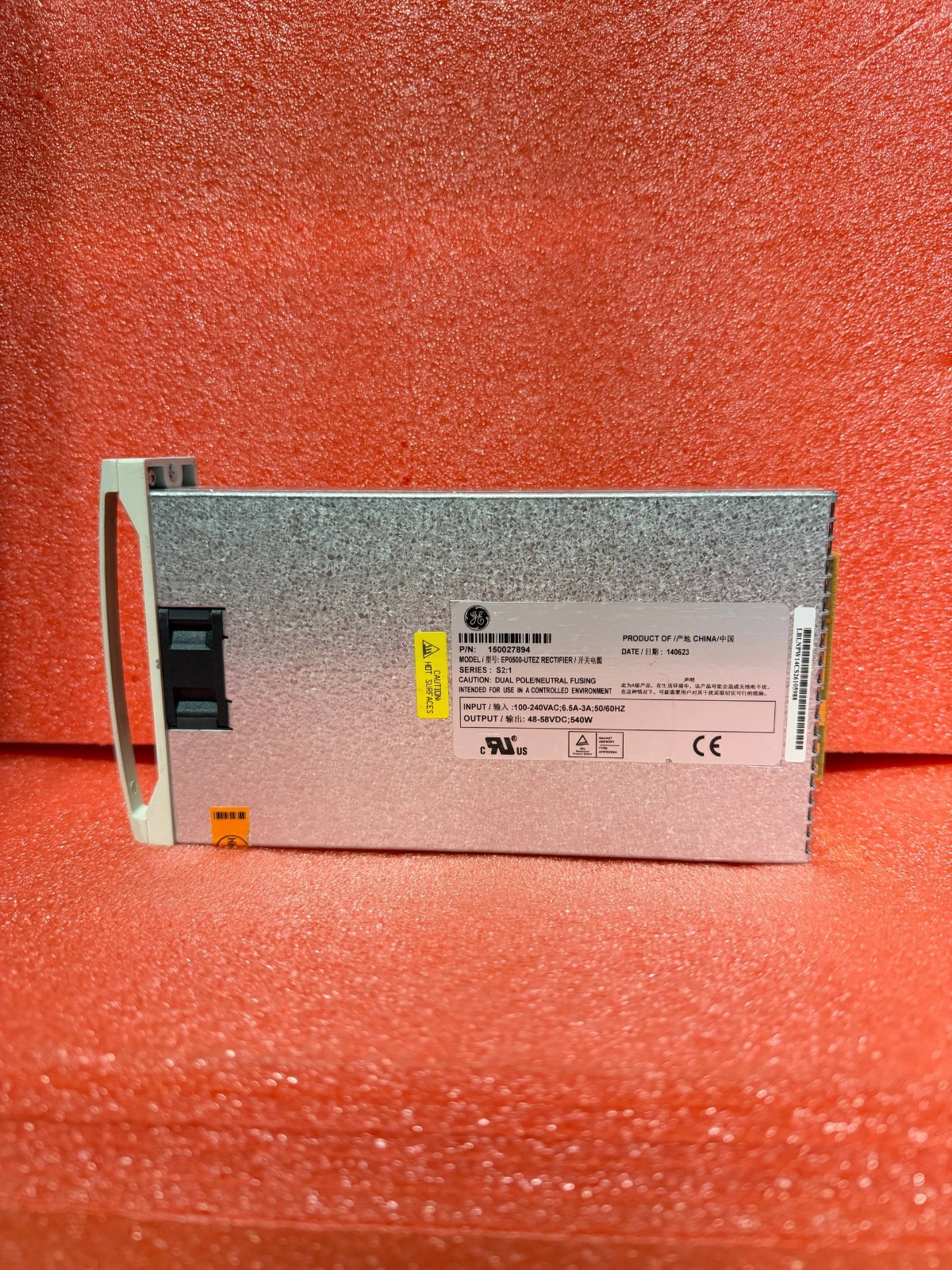 GE Energy EP0500-UTEZ Rectifier 150027894 48-58VDC 540W Telecom Power Module