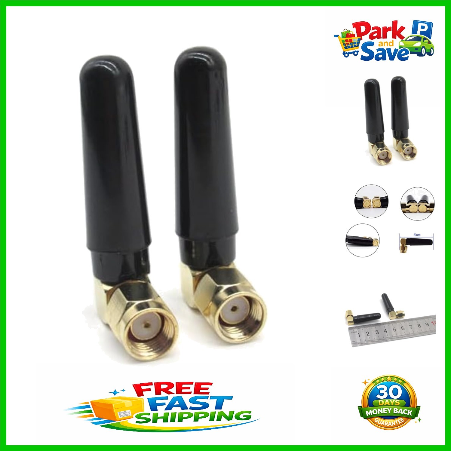 Dual Band 3 dBi Rubber Duck Antenna for WiFi and Bluetooth Devices - RP SMA