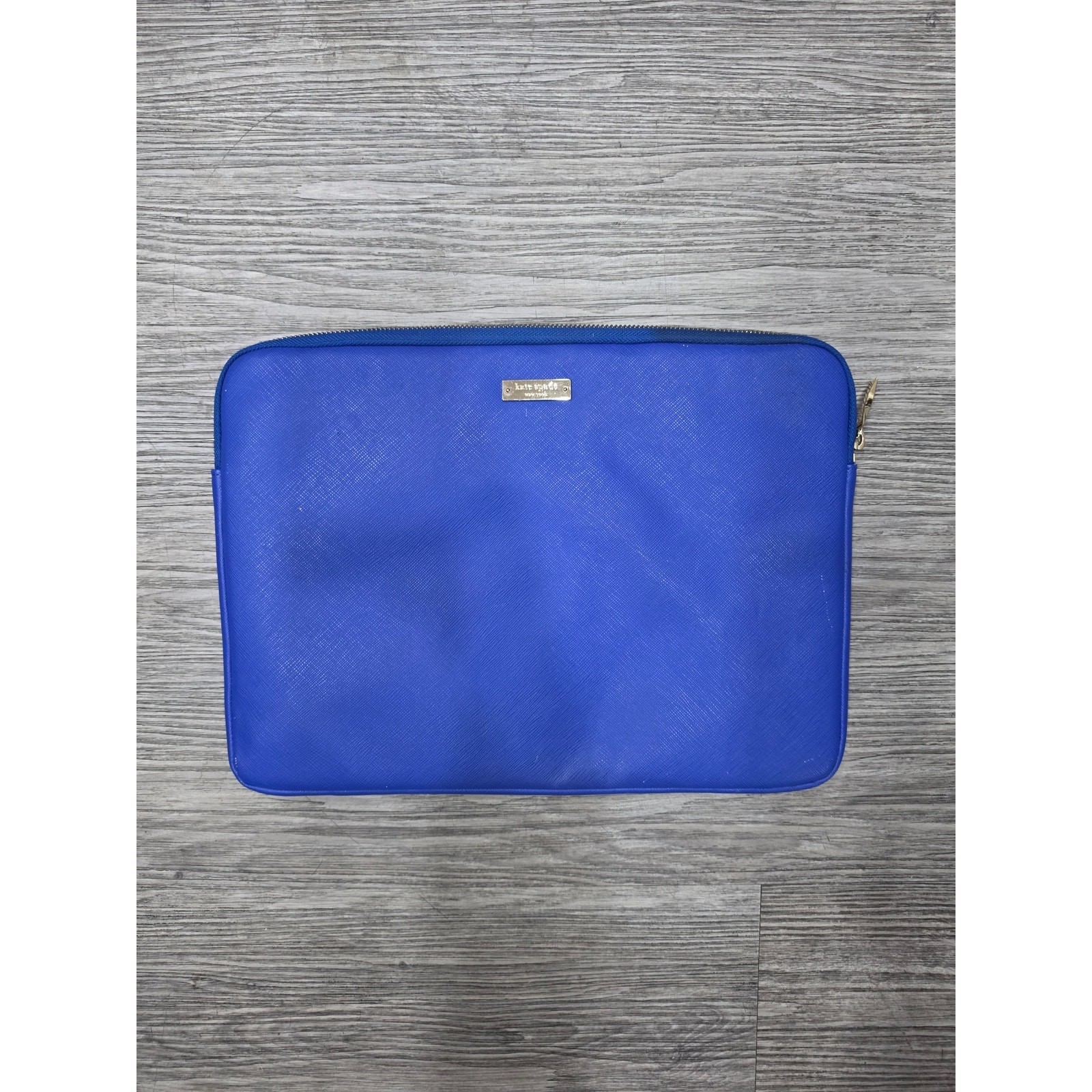 Kate Spade New York Blue Saffiano Faux Leather Laptop Sleeve Case 13" 13.3" Mac