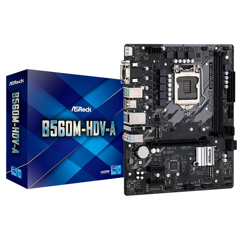 ASROCK B560M-HDV-A M.2 motherboard lga1200 support intel core 10400F/11700K CPU