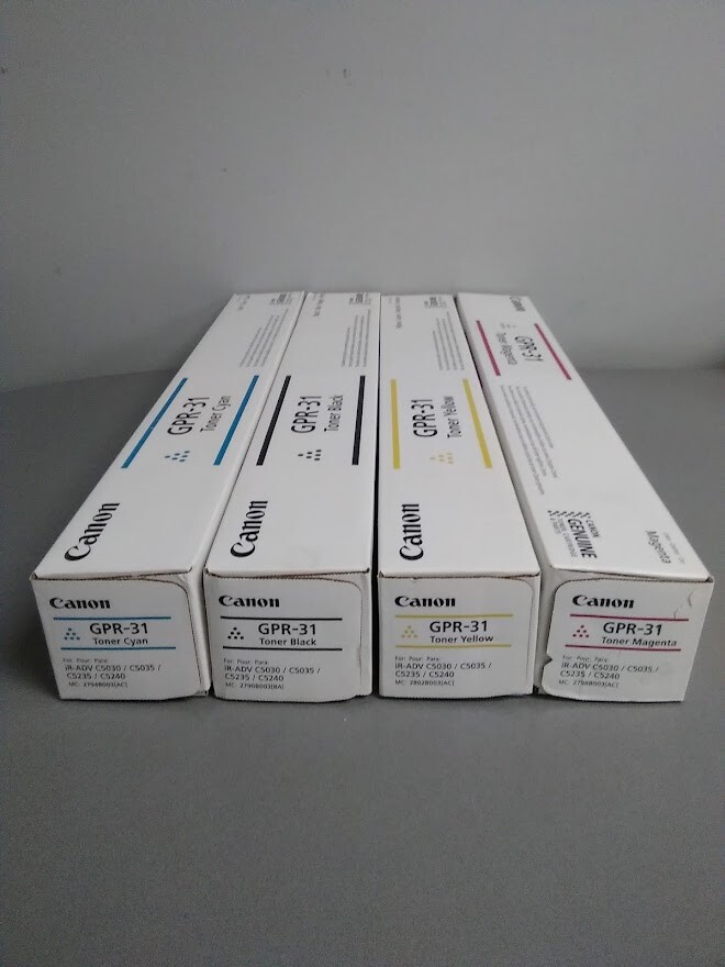 Canon GPR-31 Toner Cartridge Set (OEM) Black. Cyan. Magenta. Yellow