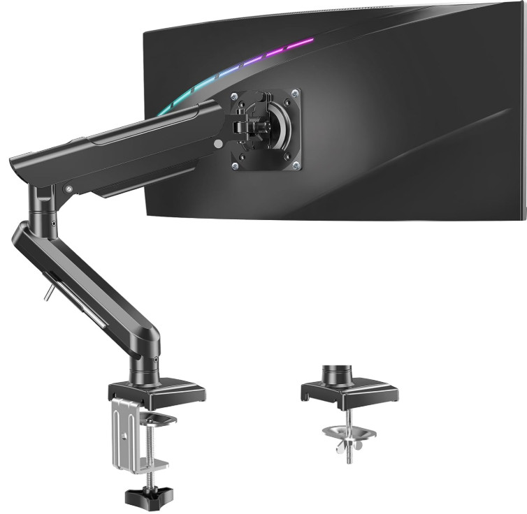 Brazo para Monitor 13-32" VESA Ajustable con Soporte de Escritorio Negro, Nuevo