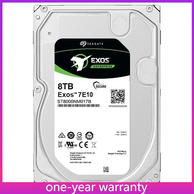 ST8000NM017B, Exos 8TB Seagate 7E10 7.2K 6Gb/s 3.5'' SATA 256MB Hard Drive NEW