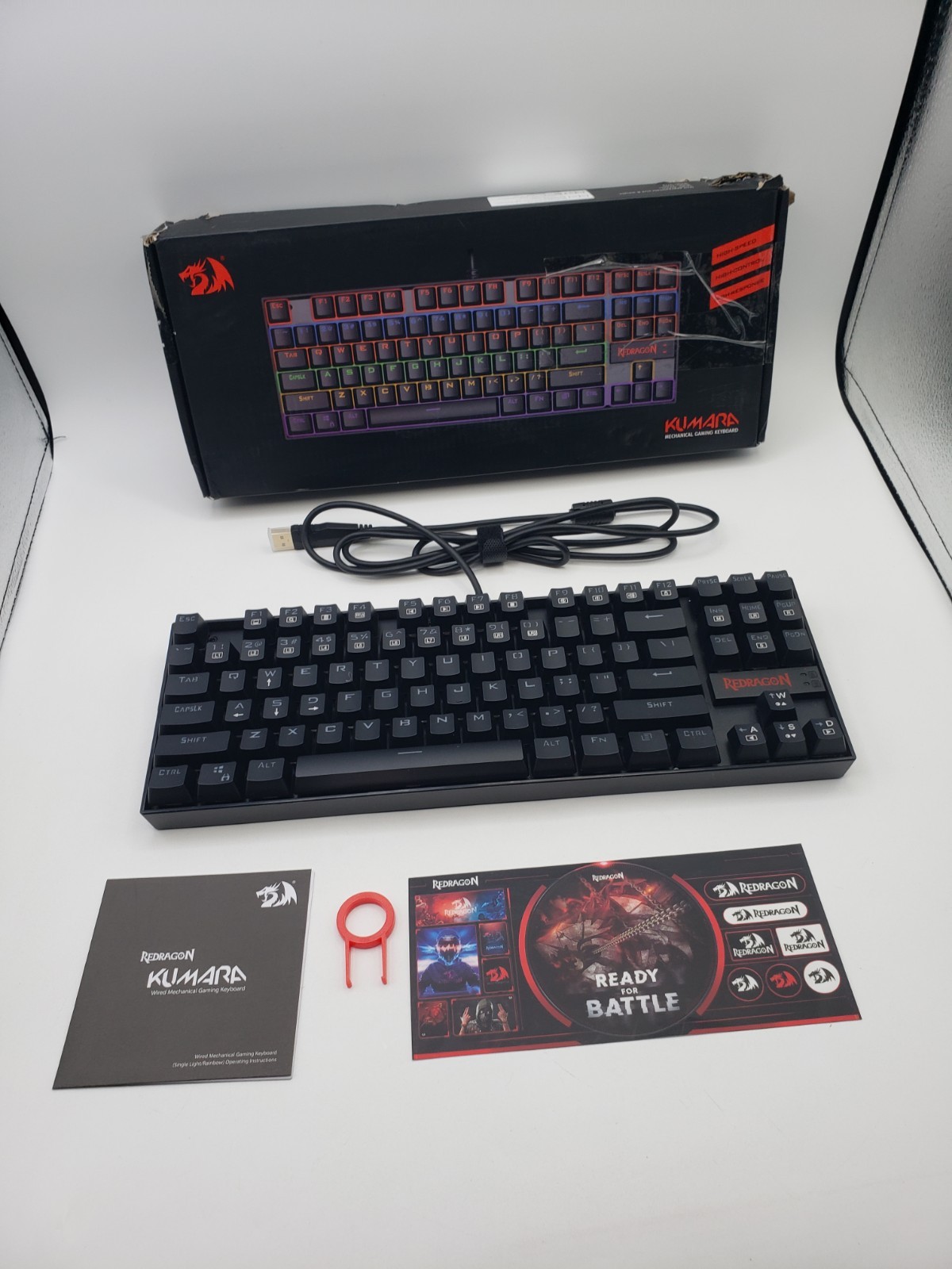 Redragon K552 Mechanical Gaming Keyboard, LED Red Switches, 87 Full Anti Ghost