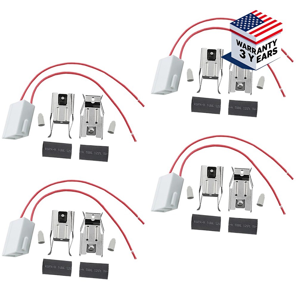 4-Pack Range Burner Terminal Receptacle 12001676 AP4009015 for Whirlpool Kenmore