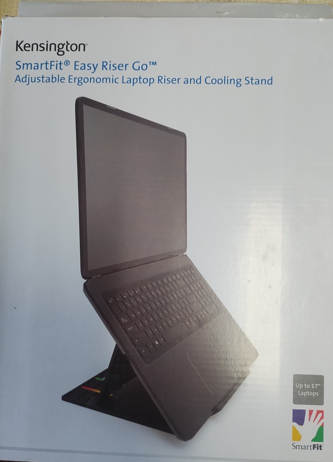 Kensington SmartFit Easy Riser Go Notebook Stand Holds Up To 17" Laptop Open Box