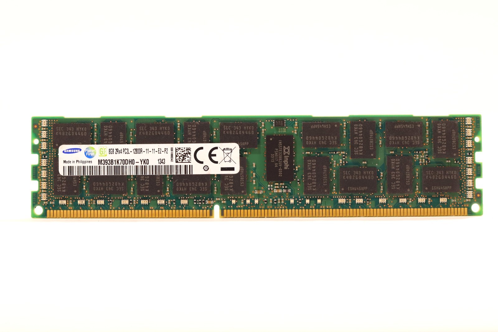 Samsung 8GB 2Rx4 PC3L-12800R-11-11-E2-P2 ECC REG Server Memory M393B1K70DH0-YK0