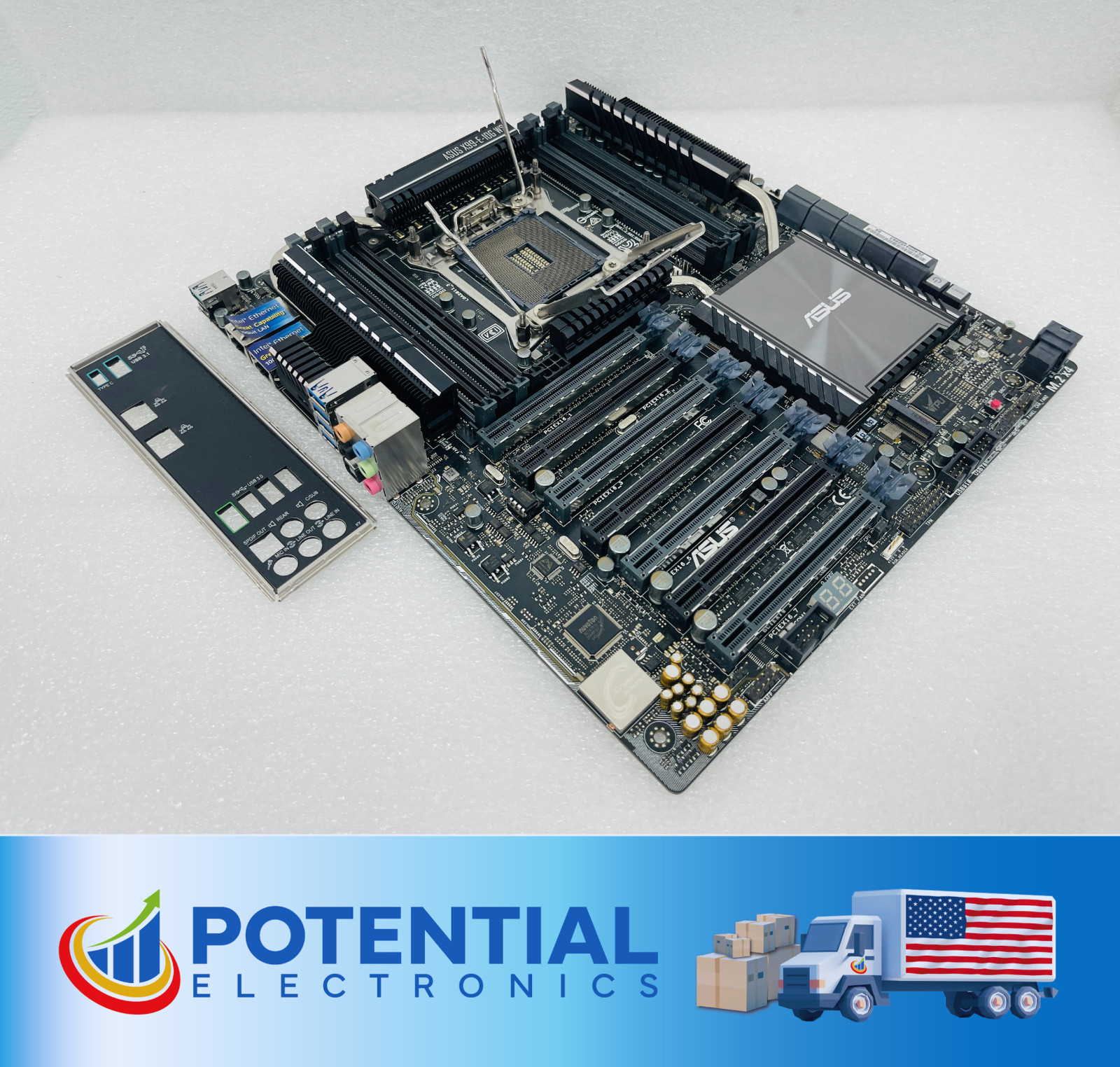 USED - ASUS X99-E-10G WS Intel X99 LGA2011-3 Motherboard w/ I/O shield