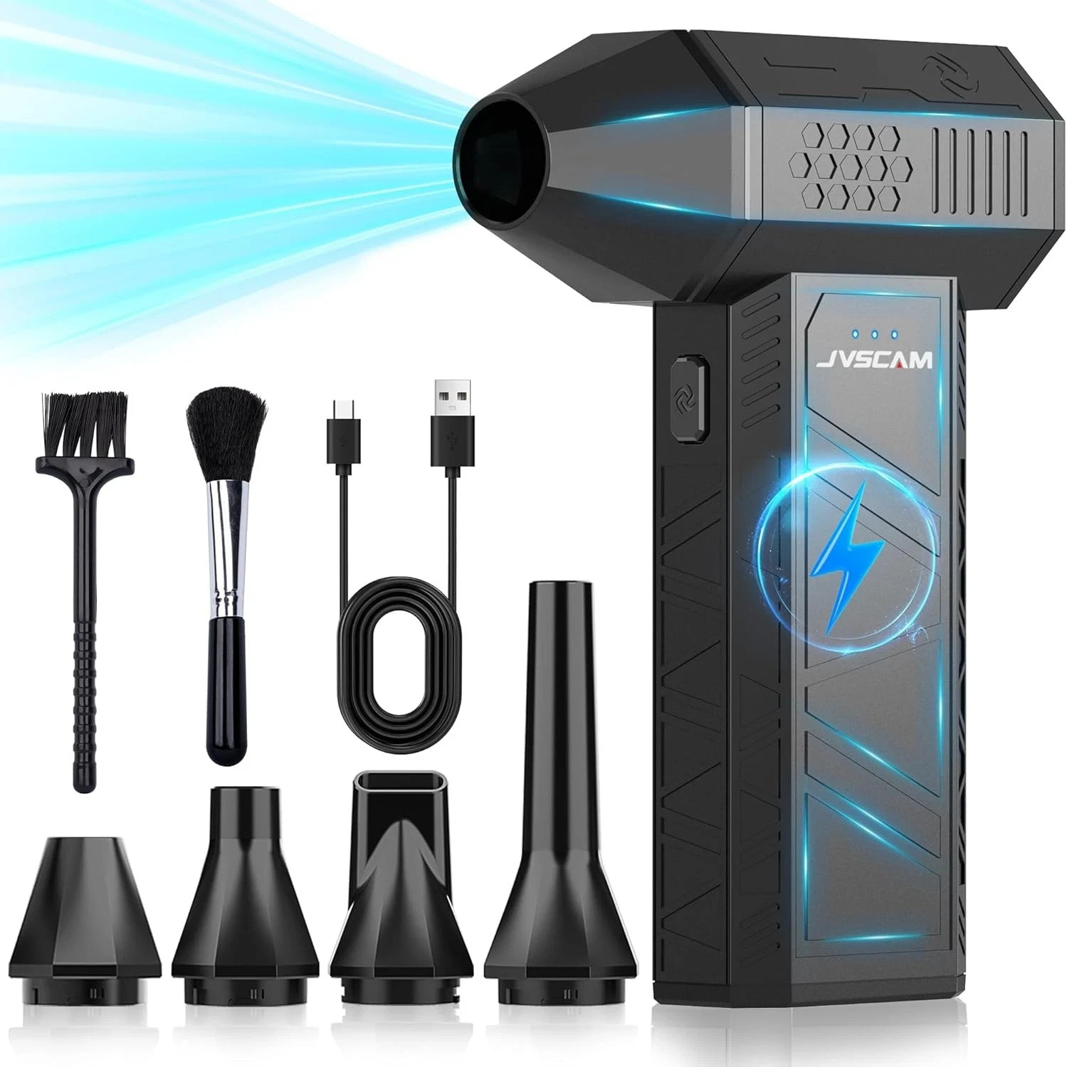 X3 Compressed Air Duster - Electric Air Duster with Brushless Motor,3 Gear Adjus