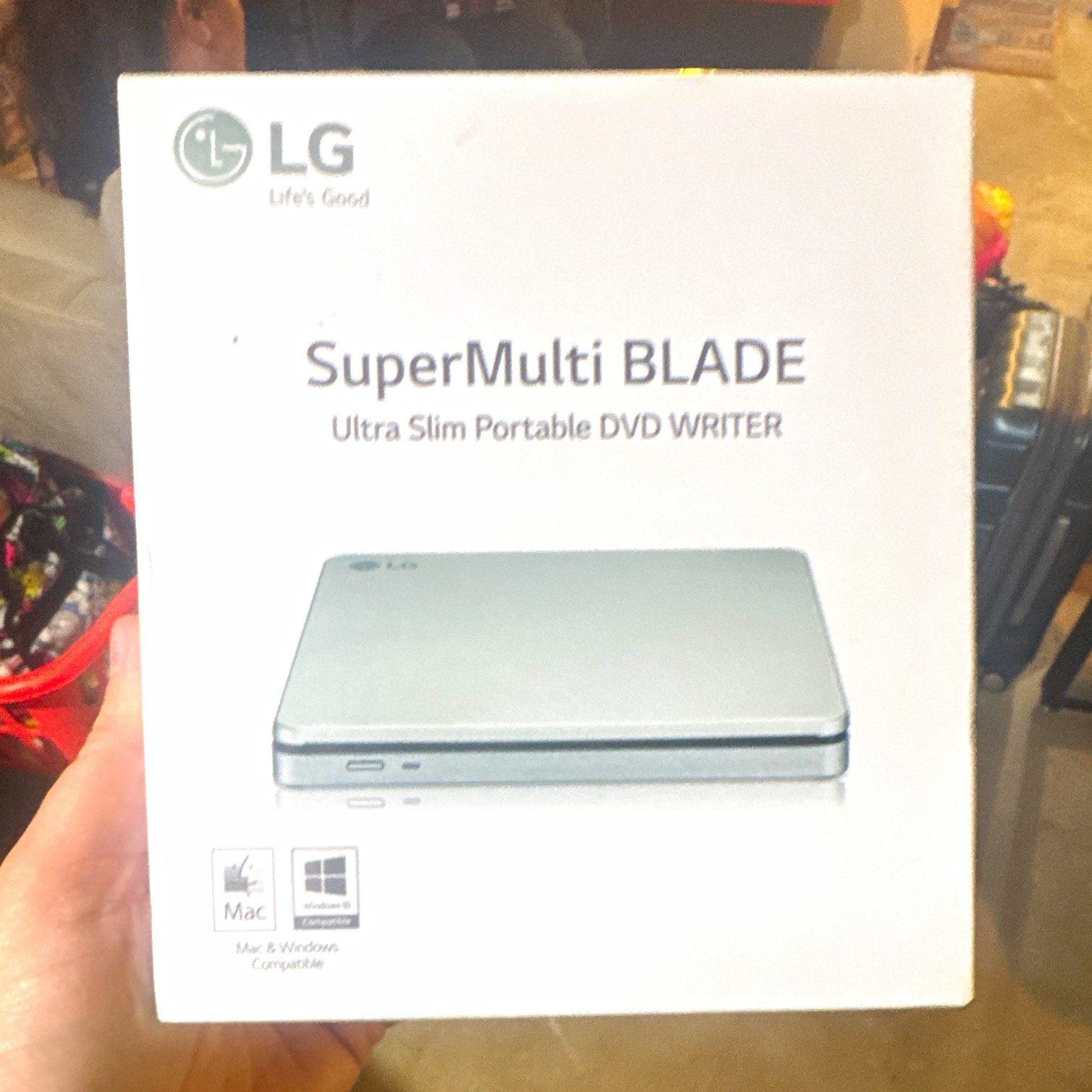 LG SuperMulti BLADE Ultra Slim USB DVD/CD Writer 8x USB-Powered Silver AP70NS50