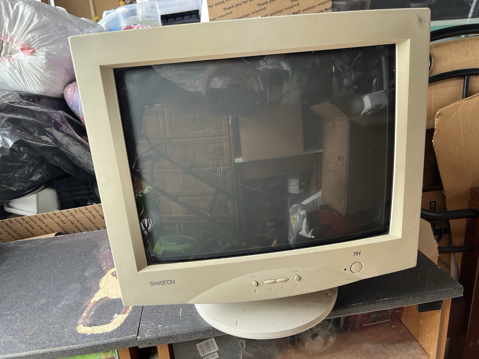 SAMTRON 15” 75V VINTAGE RETRO CRT COMPUTER DT17VTPN-TURNS ON-UNTESTED