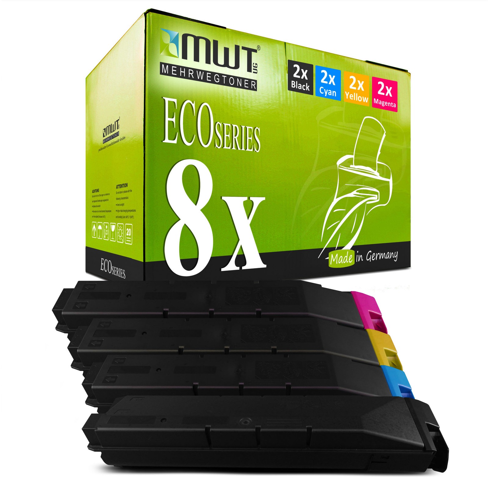 8x MWT ECO Toner for Kyocera TASKalfa 3550-ci 3252-ci 3051-ci 3550-cig 3050-ci