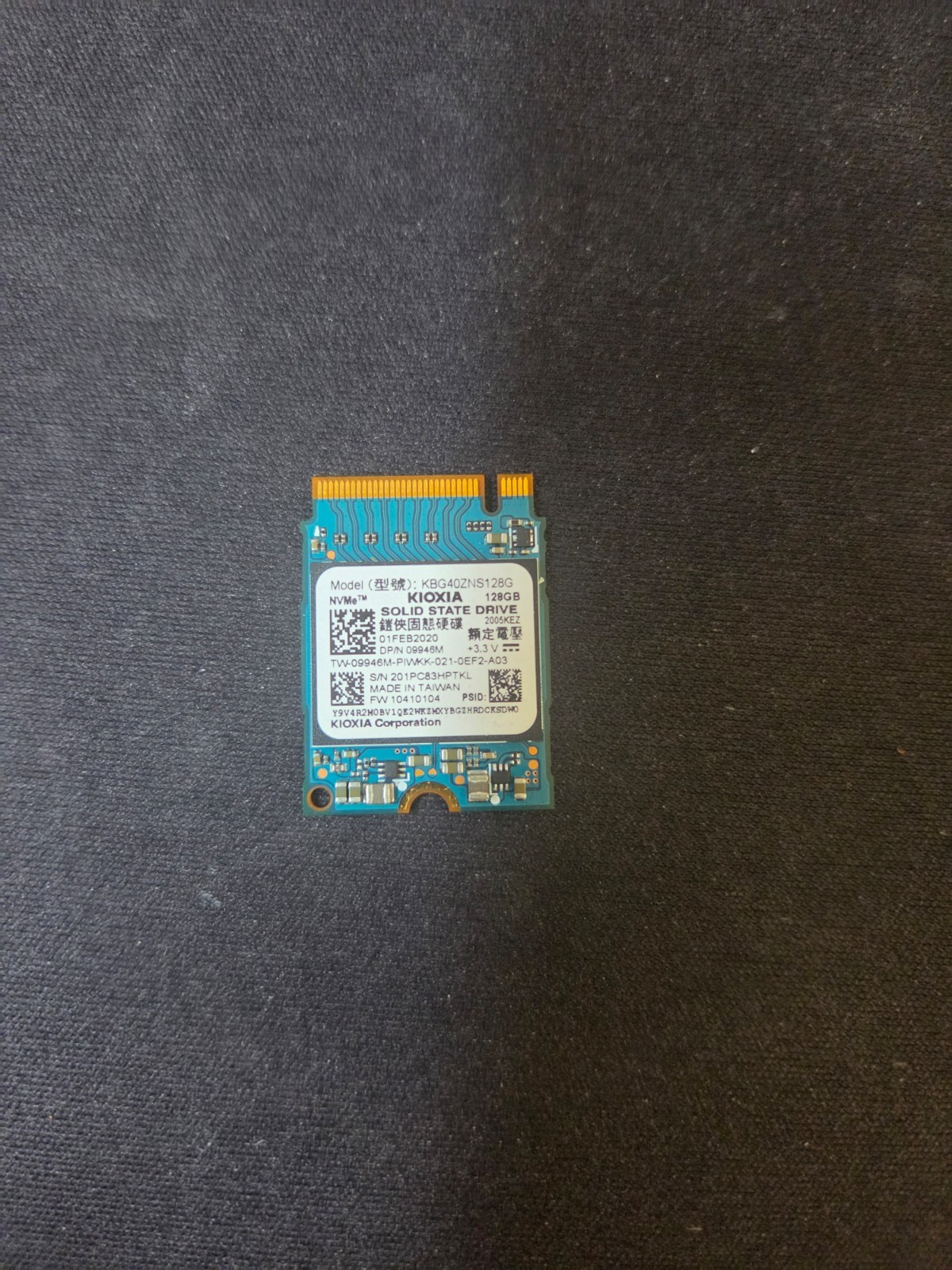 Kioxia BG4 128GB M.2 2230 NVMe Internal SSD KBG40ZNS128G Blue