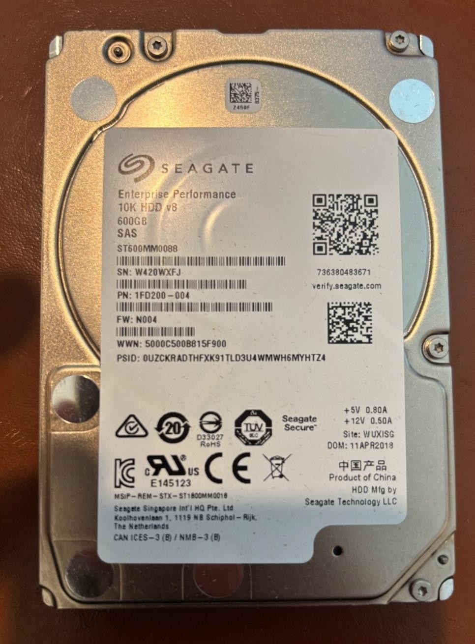 ST600MM0008 SEAGATE 600GB 10K SAS 2.5" 12Gb/s HDD v8 4KN 