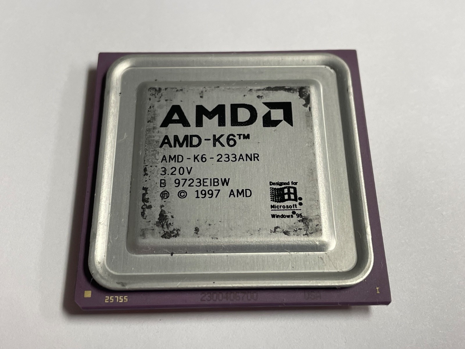 AMD K6 233MHz Socket 7 Processor CPU AMD-K6-233ANR Vintage Retro Tested Working